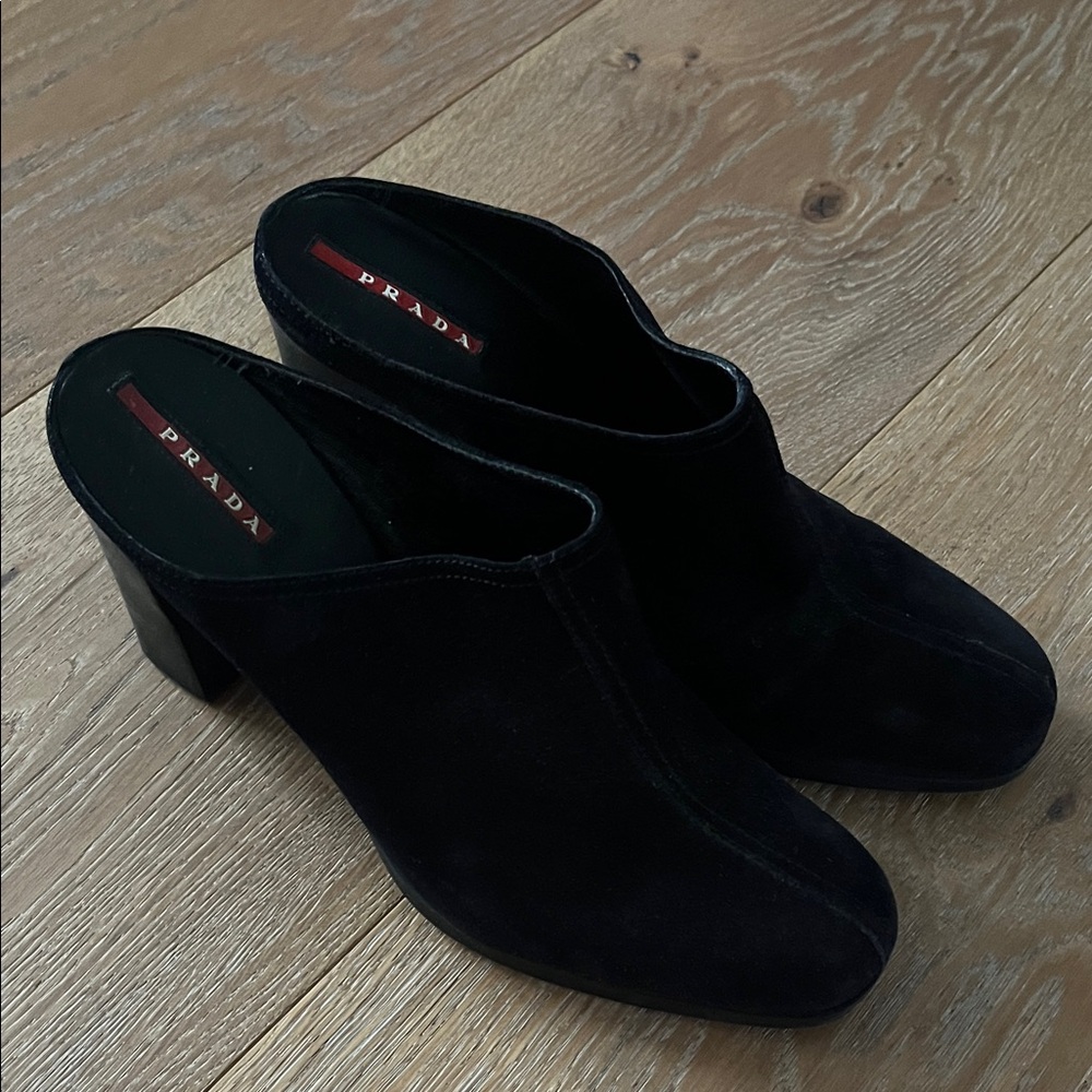 Prada Women's Elegant Black Clogs